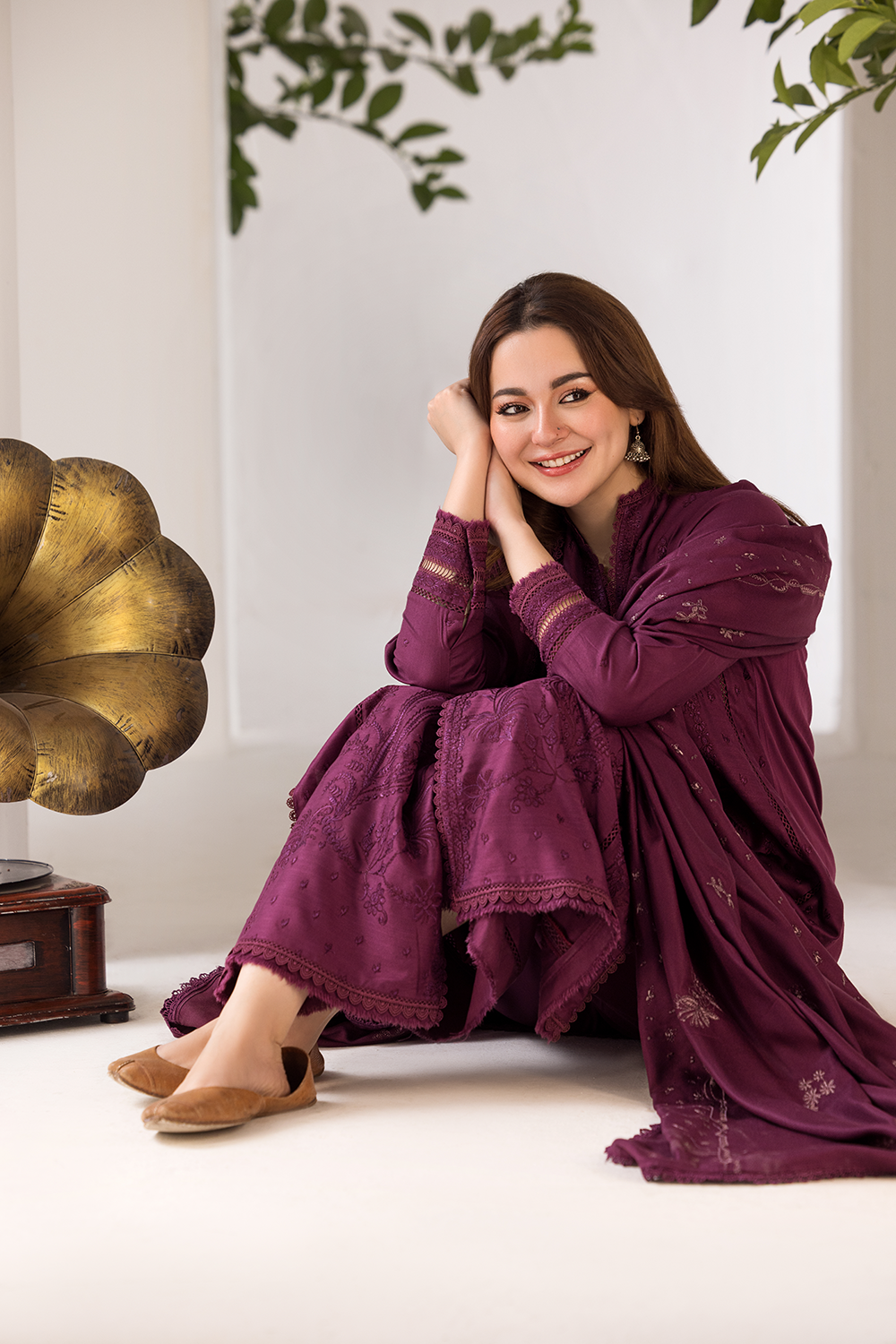 Sobia Nazir Winter 2025 Hot Collection Premium Dhanak  Luxurious-3-Piece Suit AB