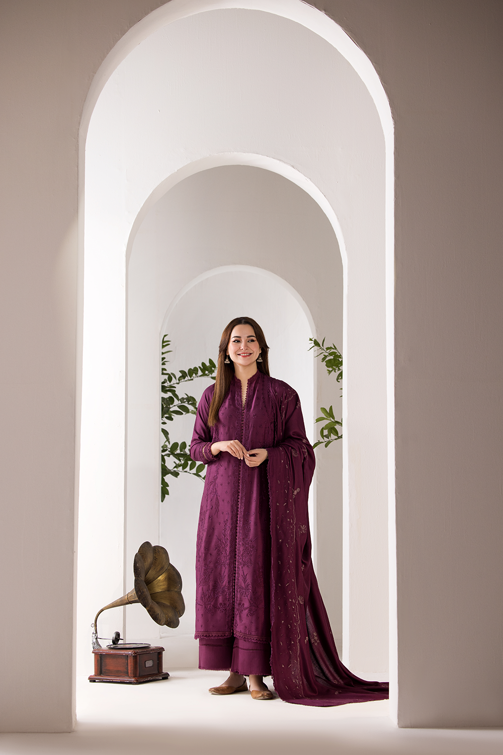 Sobia Nazir Winter 2025 Hot Collection Premium Dhanak  Luxurious-3-Piece Suit AB