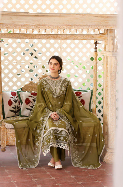 Jazmin 3PC Winter 2025 Collection Embroidered Dhanak Suit Premium Quality AB