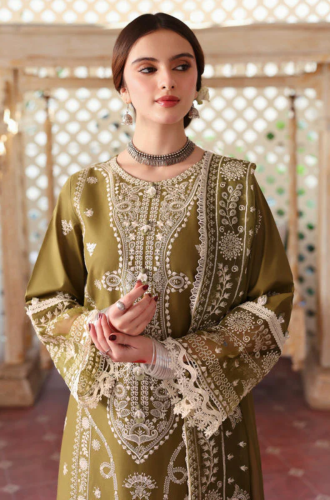 Jazmin 3PC Winter 2025 Collection Embroidered Dhanak Suit Premium Quality AB