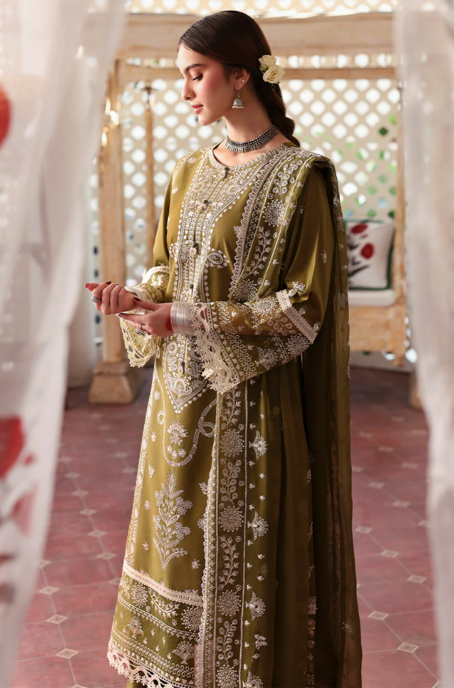 Jazmin 3PC Winter 2025 Collection Embroidered Dhanak Suit Premium Quality AB