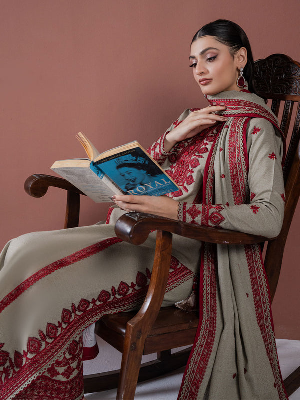 🔥 Winter 2K25 Collection by Asim Jofa 🔥Premium Dhanak Embroidered-3-Piece Suit AB