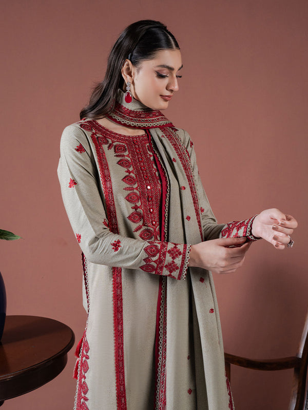 🔥 Winter 2K25 Collection by Asim Jofa 🔥Premium Dhanak Embroidered-3-Piece Suit AB