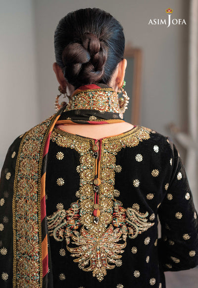 Asim Jofa Velvet Embroidered Luxury Unstitched 3-Piece Suit MR