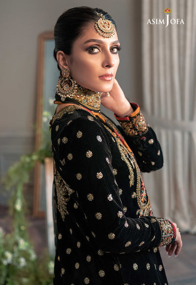 Asim Jofa Velvet Embroidered Luxury Unstitched 3-Piece Suit MR