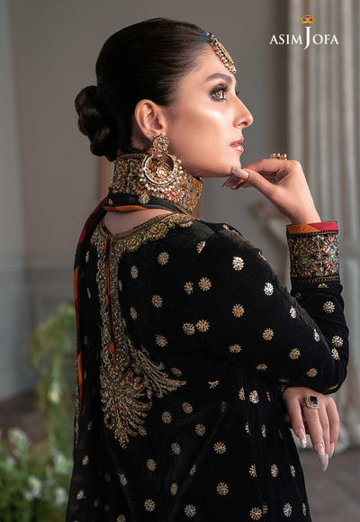 Asim Jofa Velvet Embroidered Luxury Unstitched 3-Piece Suit MR