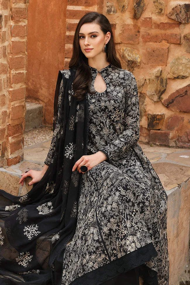 Bareeze 3PC Winter 2025 Premium Dhanak Fabric | Heavy Embroidered Unstitched Suit AB