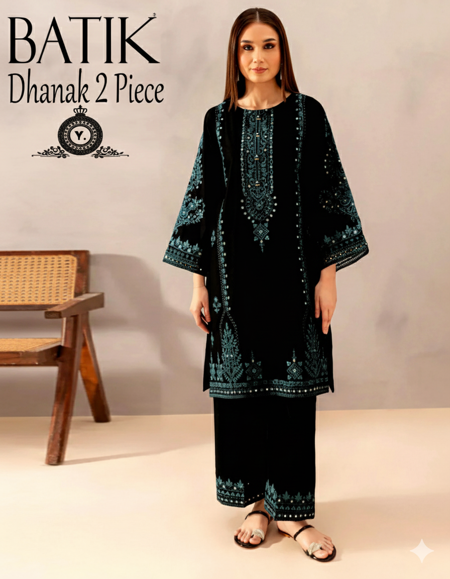 🌸 NEW ARDHANAK COLLECTION 2025/2026 🌸 Premium Air-Jet Dhanak 2-Piece Embroidered Unstitched Suit FBL