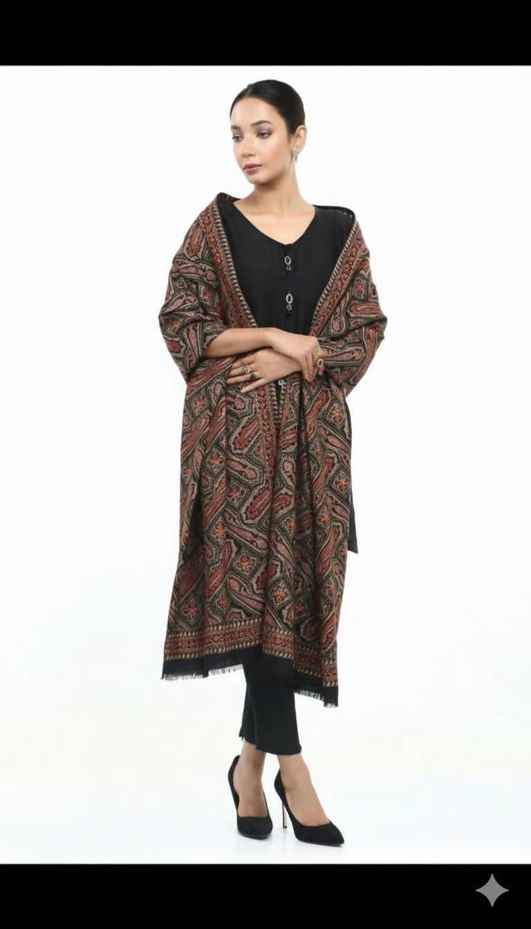 Bareeze Winter 2025 Hot Collection – Dhanak Embroidered 3PC Suit  Unstitched AB