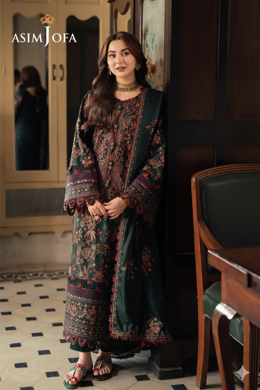 Asim Jofa Luxury Winter Collection – 3 Pic Unstitched AB