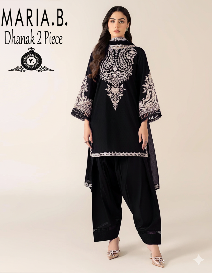 Premium Air-Jet Dhanak 2-Piece Embroidered Suit FBL