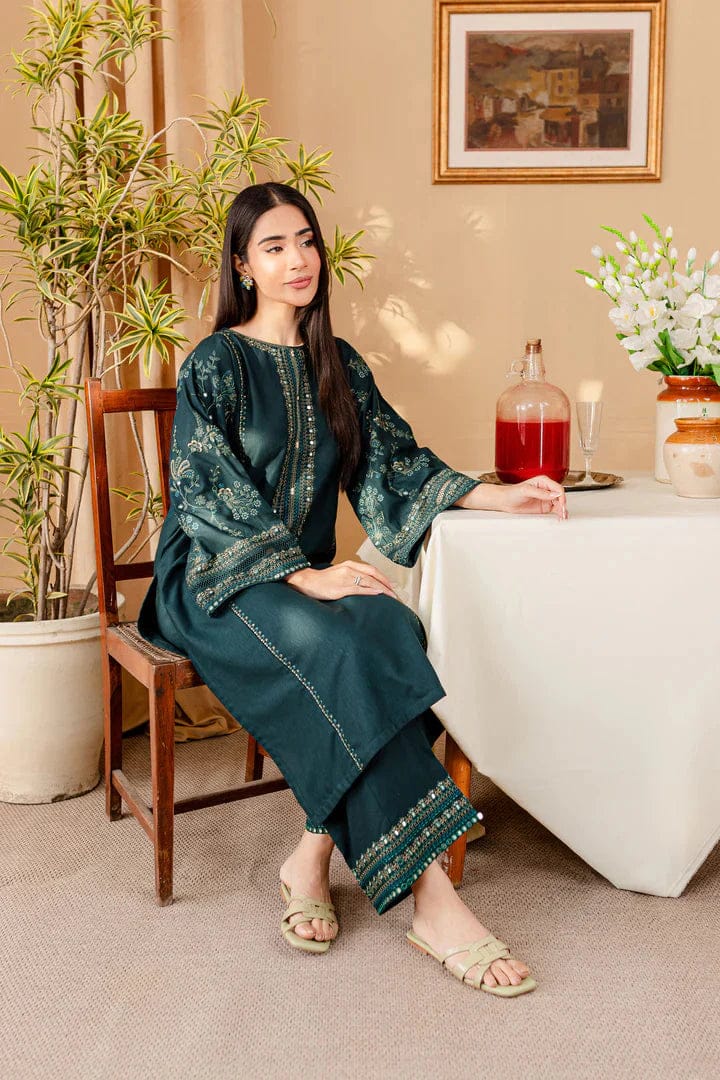 ✨DHANAK COLLECTION 2025/2026 ✨ Premium Air-Jet Dhanak 2-Piece Unstitched Embroidered Suit  FBL