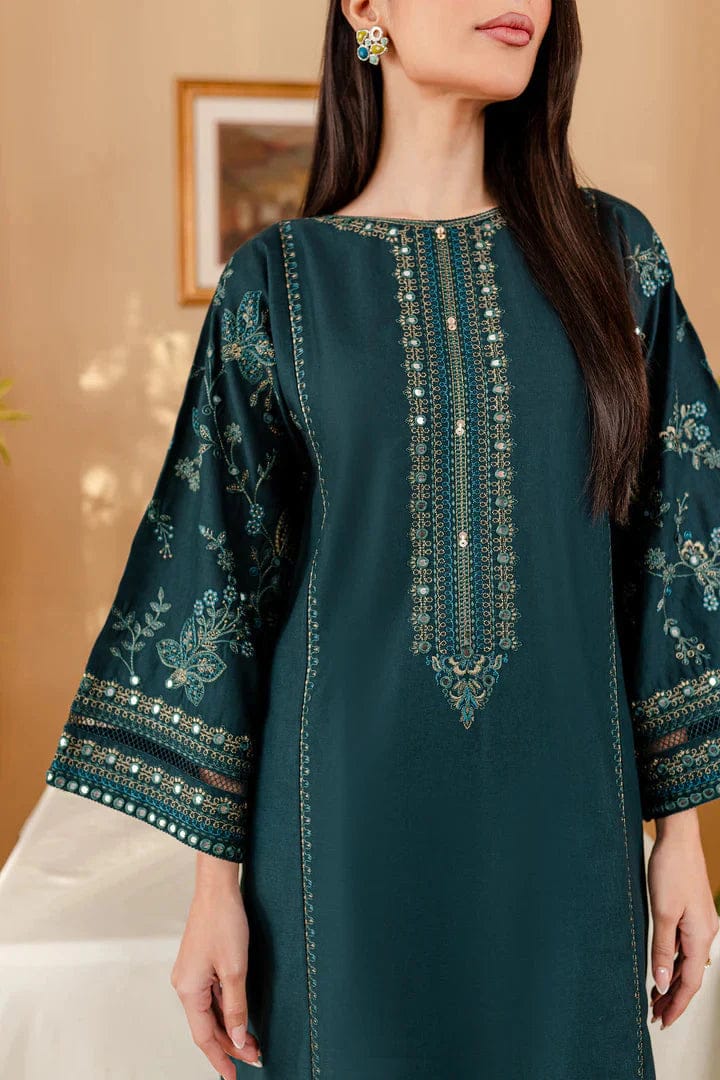 ✨DHANAK COLLECTION 2025/2026 ✨ Premium Air-Jet Dhanak 2-Piece Unstitched Embroidered Suit  FBL