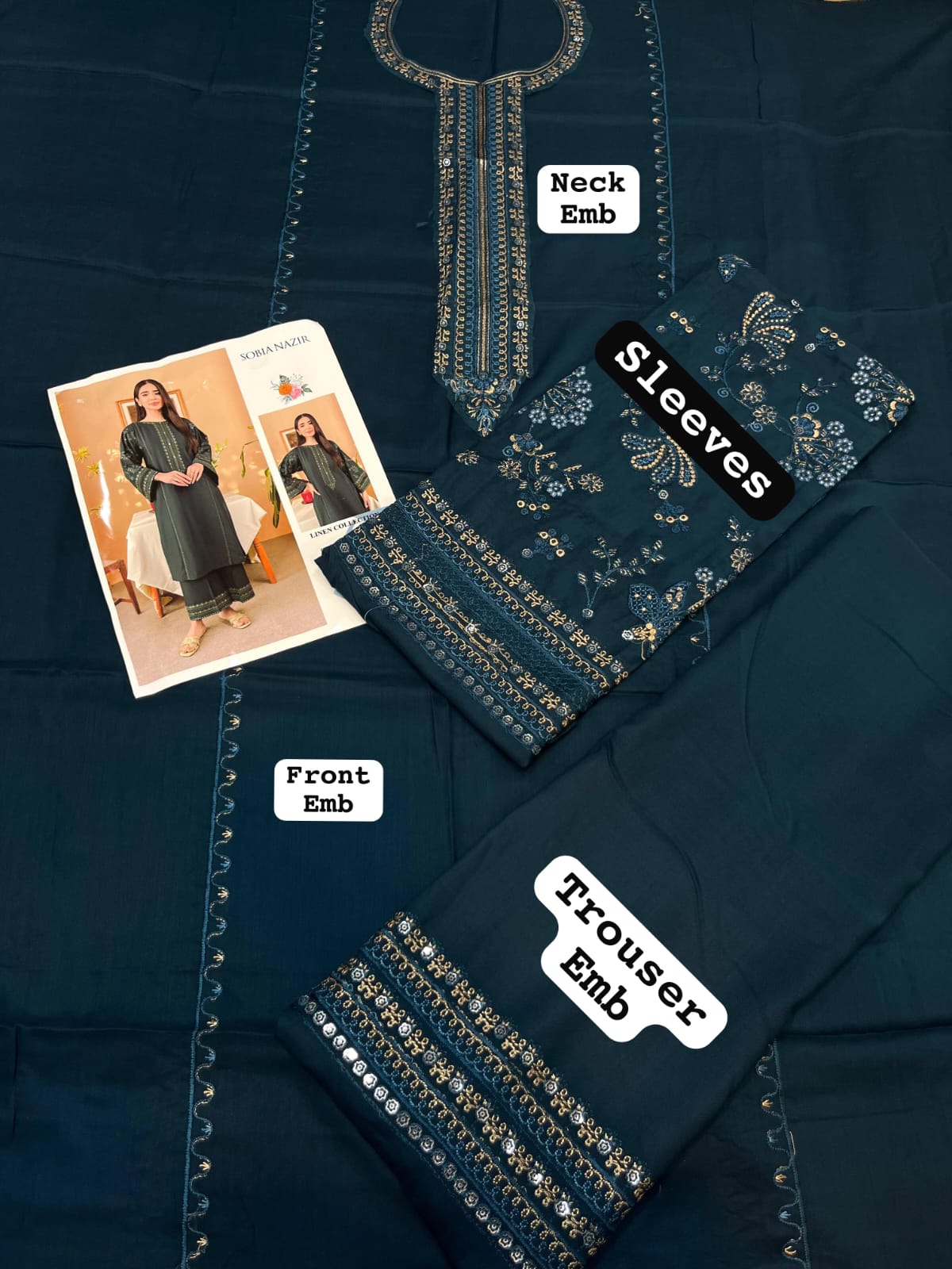 ✨DHANAK COLLECTION 2025/2026 ✨ Premium Air-Jet Dhanak 2-Piece Unstitched Embroidered Suit  FBL