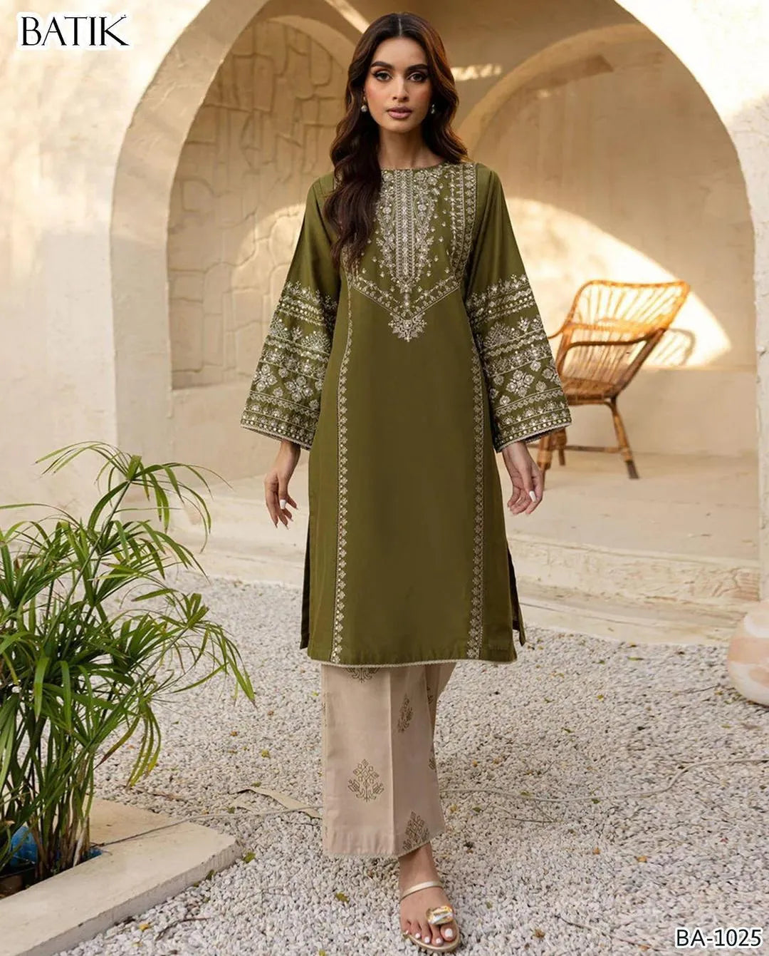 Pcs Women's Unstitched Embroidered Suit