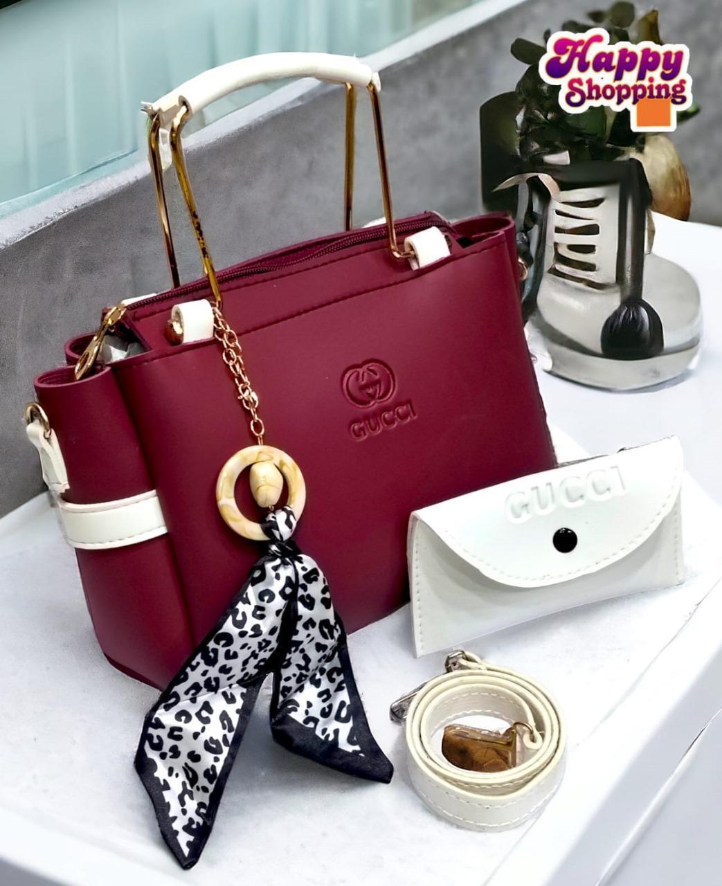 ๐ Product Title:  Women's Rexine Hand Bag Set โ 2 Pcs | Stylish & Functional