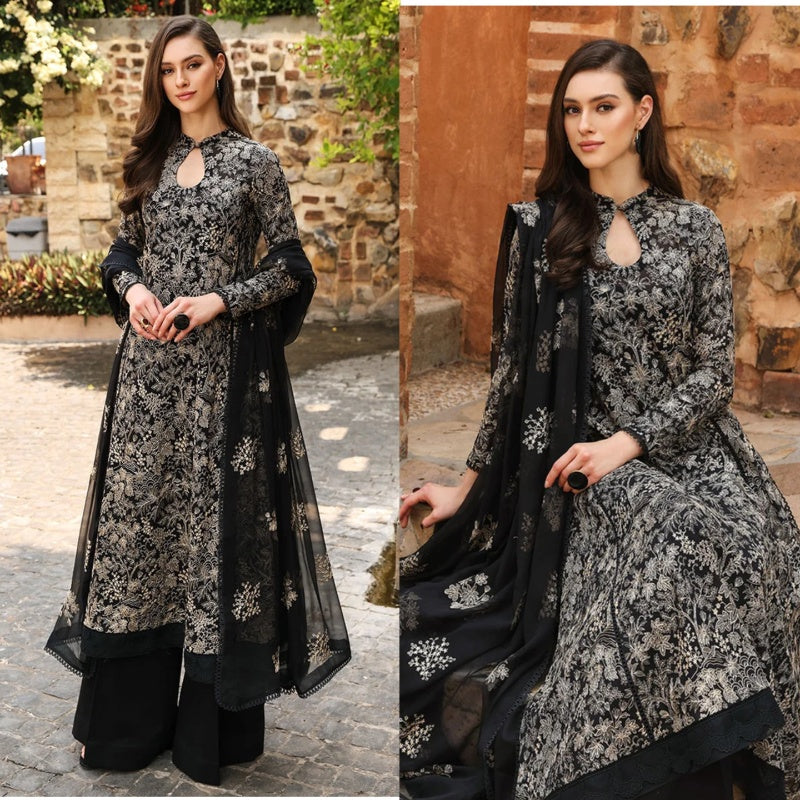 Bareeze 3PC Winter 2025 Premium Dhanak Fabric | Heavy Embroidered Unstitched Suit AB