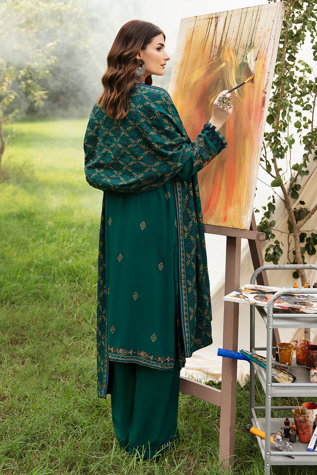 RAMSHA – WINTER 2025 HOT COLLECTION Premium-3-Piece Unstitched Dhanak Suit AB