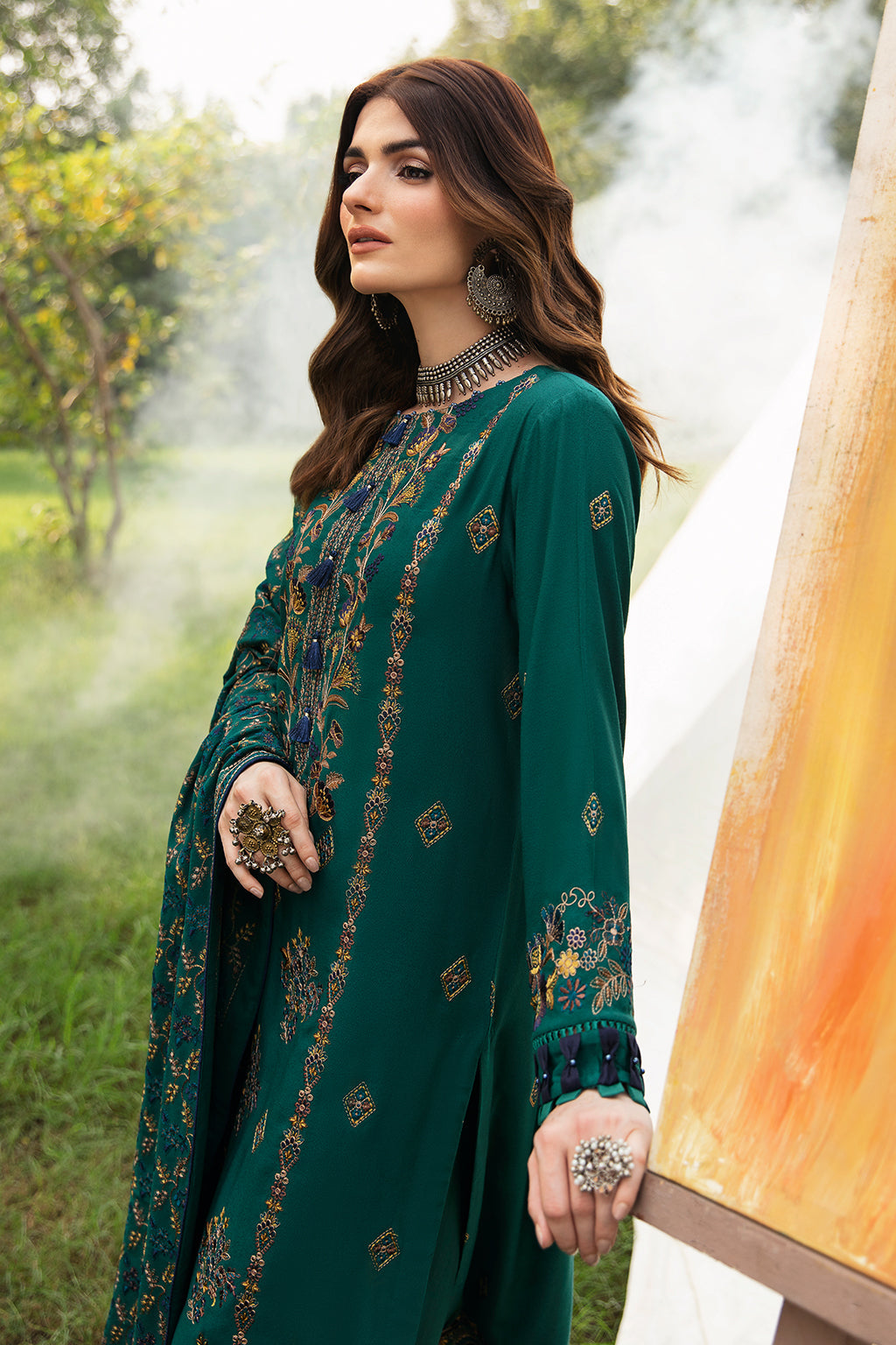 RAMSHA – WINTER 2025 HOT COLLECTION Premium-3-Piece Unstitched Dhanak Suit AB