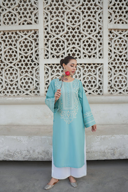 2PC Fully Embroidered Linen Unstitched Collection TSC