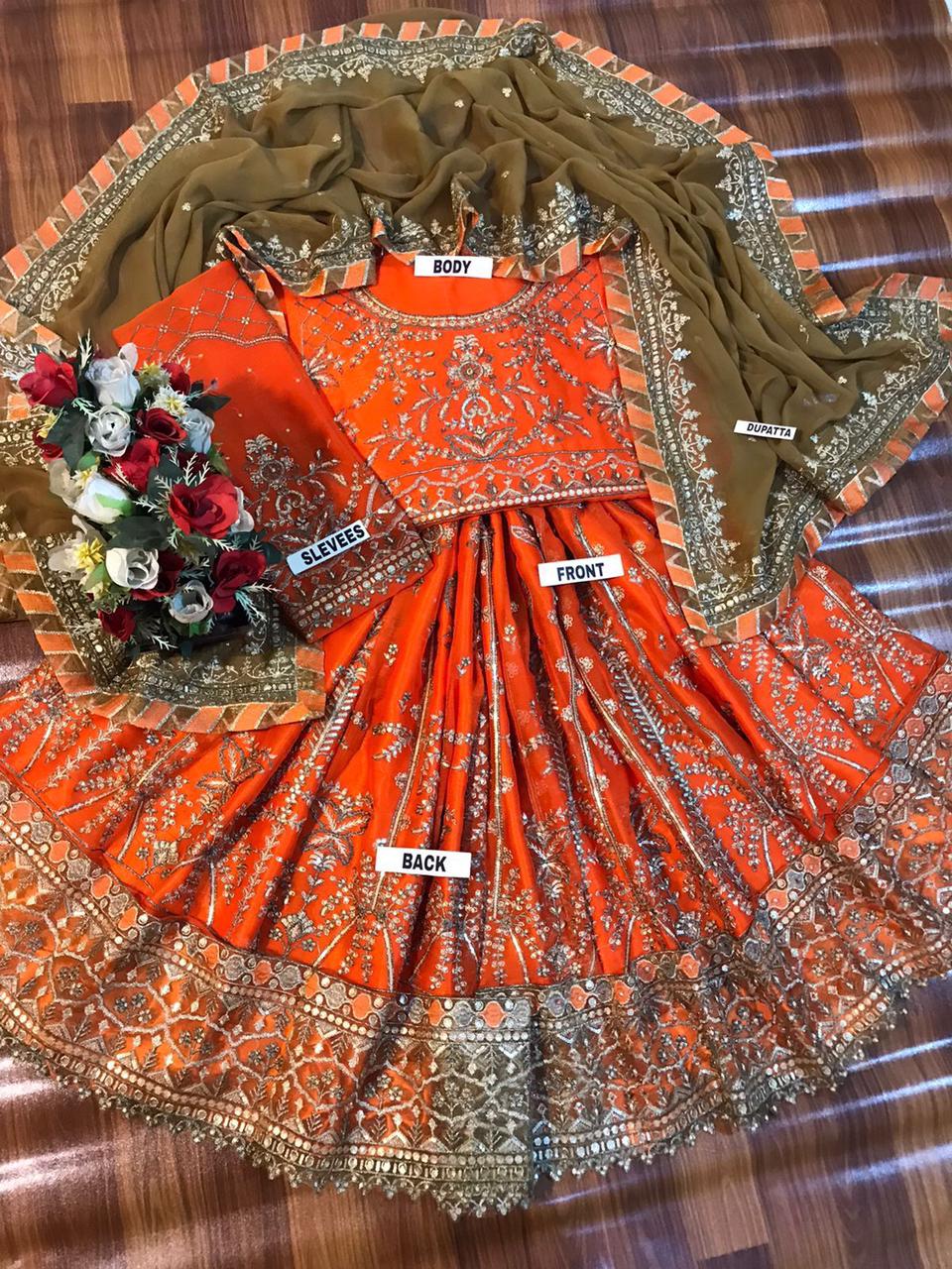 ASIM JOFA | Chiffon Embroidered Luxury Frock – Unstitched 3PC MR