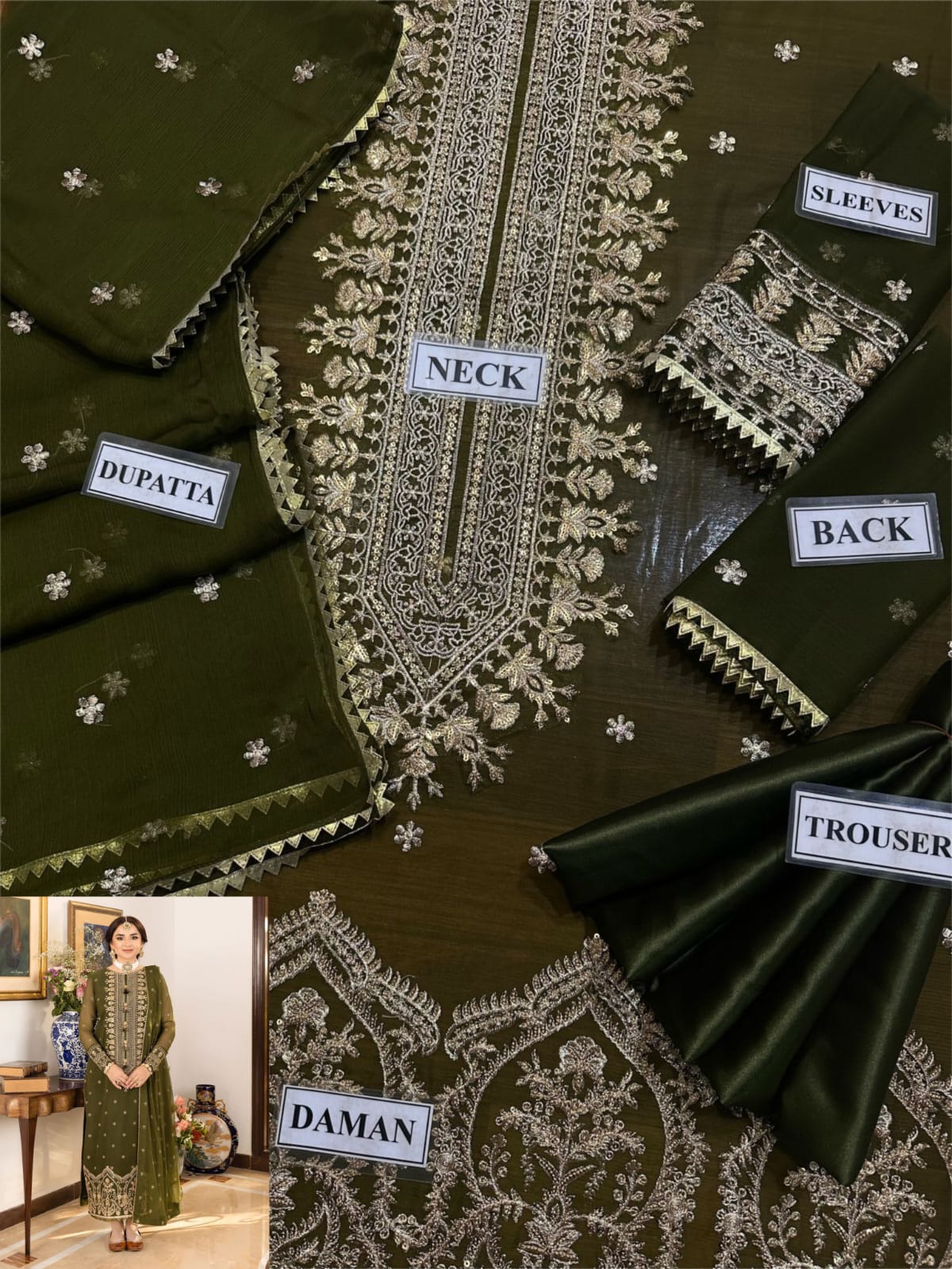 ASIM JOFA Luxury Chiffon ✨  Embroidered Unstitched 3PC Suit