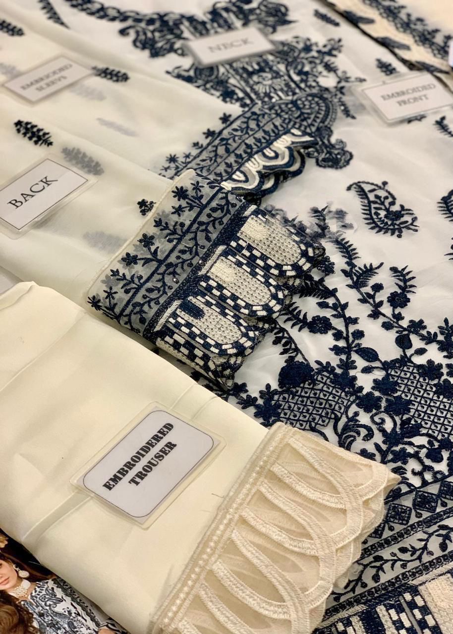 Brand: ASIM JOFA Chiffon & Silk Luxury Unstitched 3-Piece Suit MR