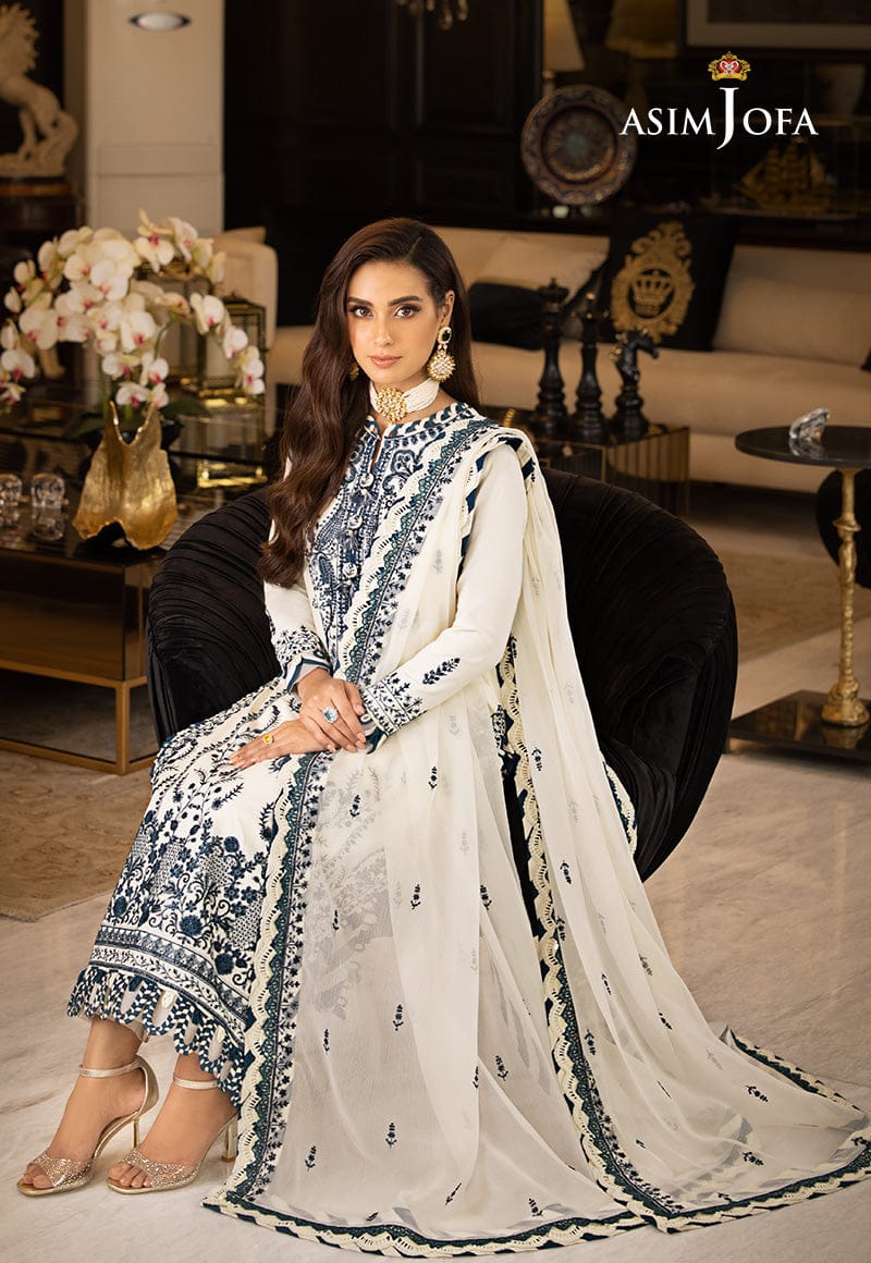 Brand: ASIM JOFA Chiffon & Silk Luxury Unstitched 3-Piece Suit MR