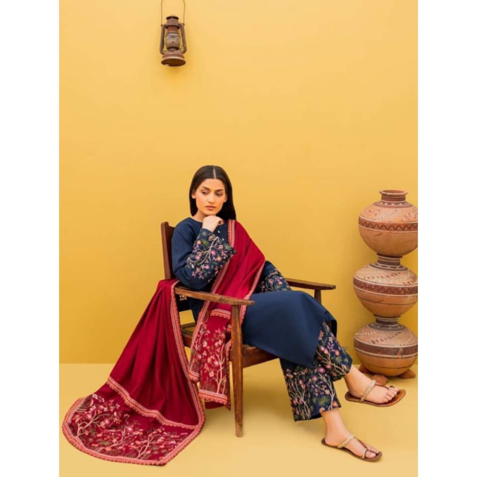 KASTOOR – Premium Air-Jet Dhanak 3PC Luxury Embroidered Suit FBL