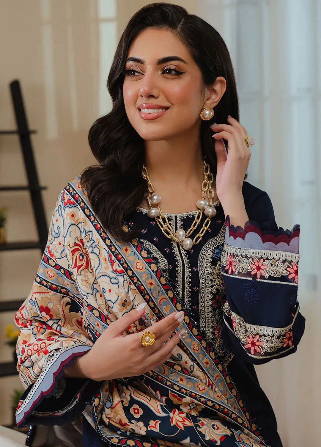 Dhanak – Premium Embroidered Collection 3 Pic Suit AB