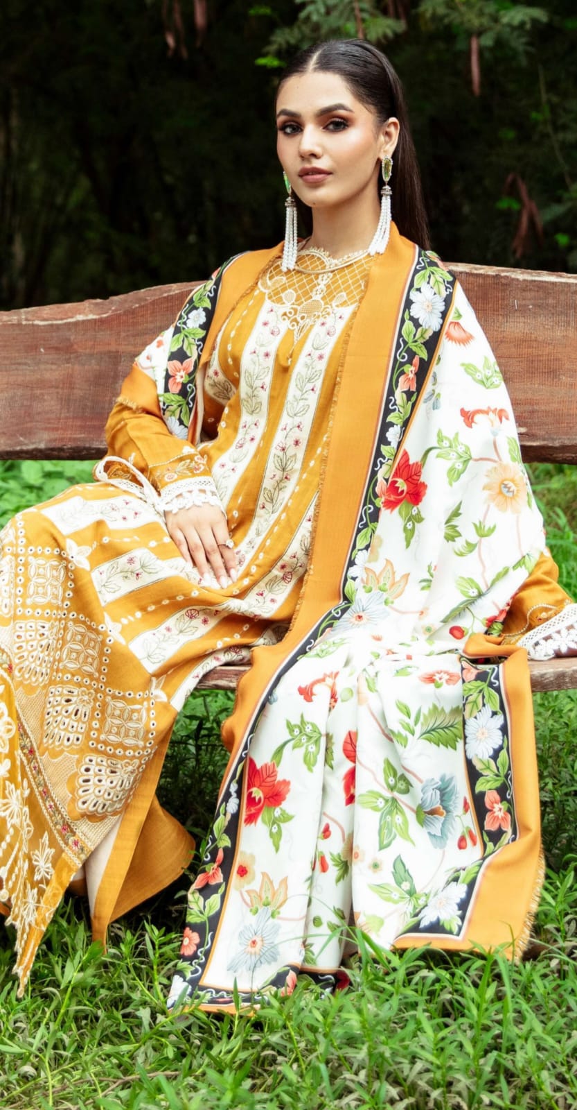 ✨ BRAND: MAHNUR 3PC Peach Wool Suit LUXURY WINTER COLLECTION✨ AB