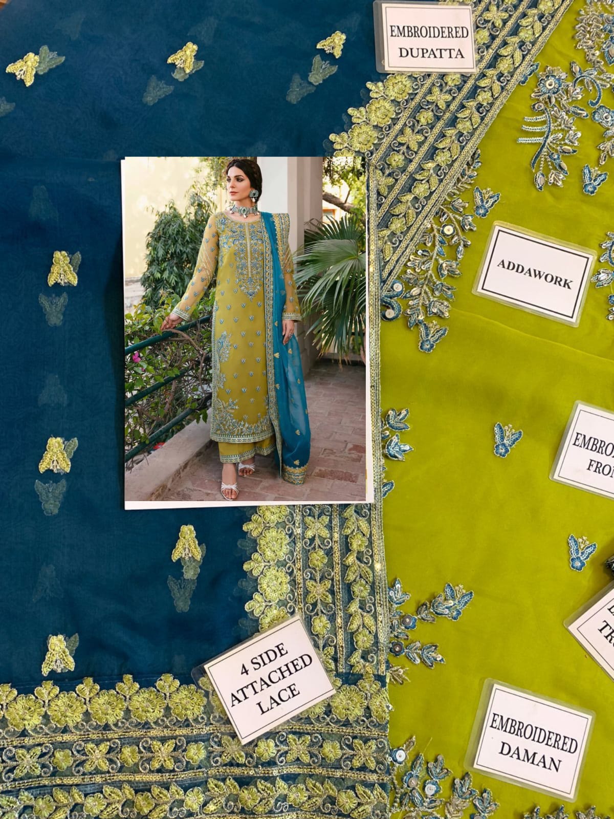 Brand: AKBAR ASLAM – Organza Embroidered Formal 3PC MR