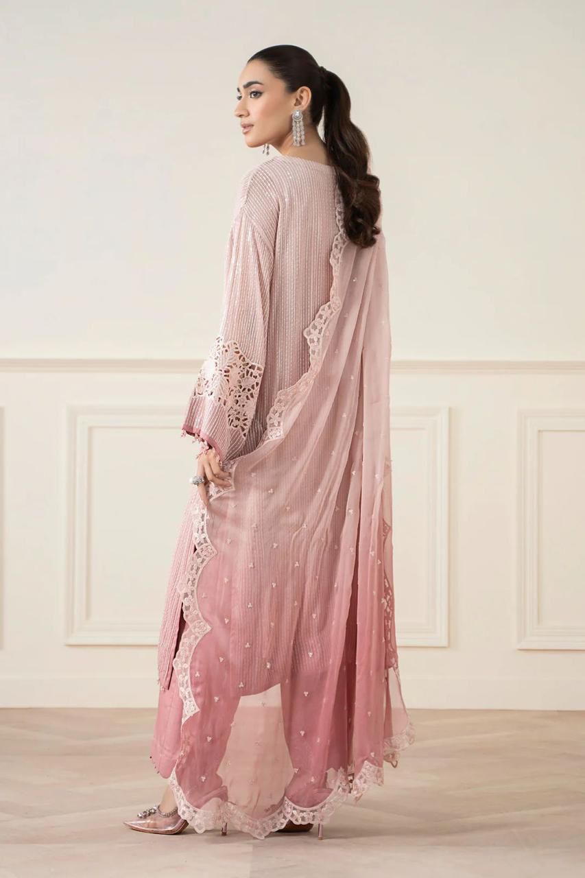 ✨  MARIA.B Luxury Chiffon Collection ✨  Premium Tie-Dyed Embroidered 3PC Suit FBL