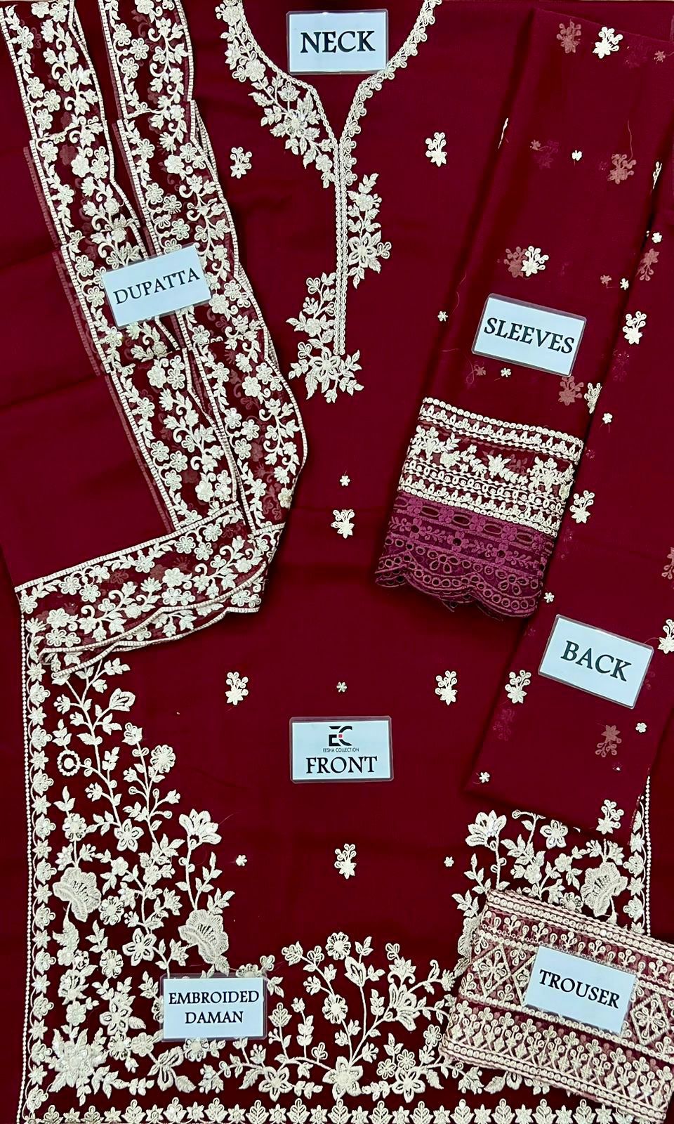 Brand: Azure – Luxury  Chiffon 3 Piece Suit FBL