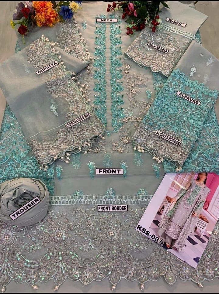 ELAF – Organza Embroidered & Handworked 3PC MR