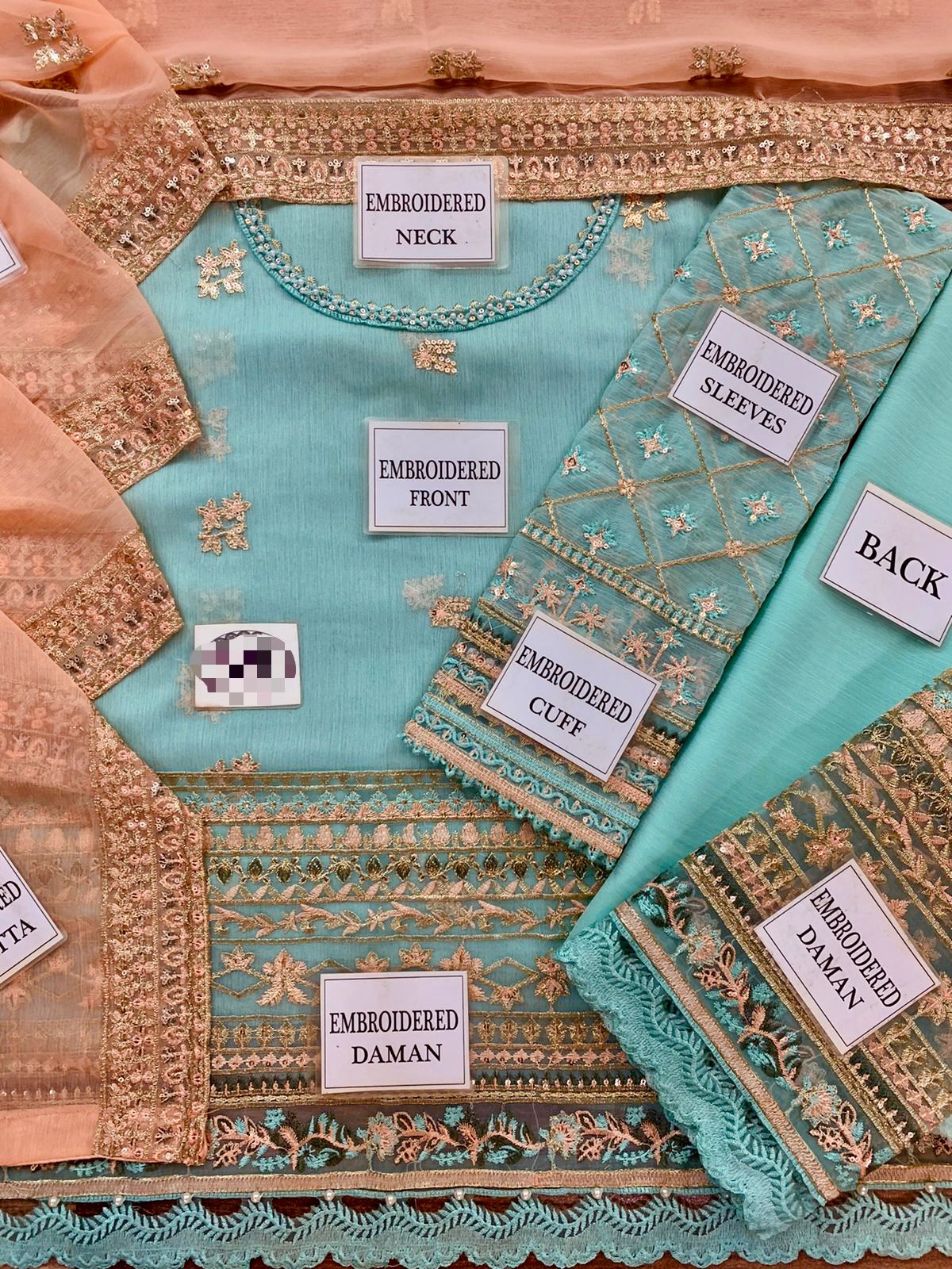 Brand: XENIA Chiffon 2025–2026 Luxury Unstitched 3-Piece Suit FBL