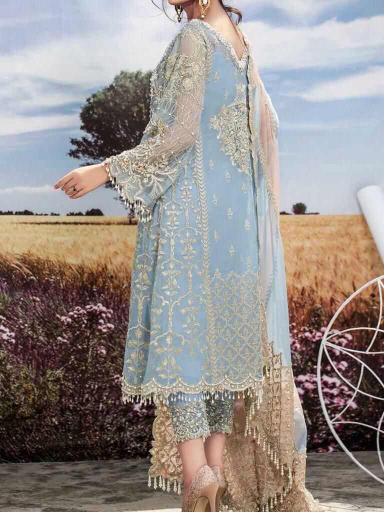 AGHA NOOR Luxury Organza ✨  Embroidered Unstitched 3PC Suit MR