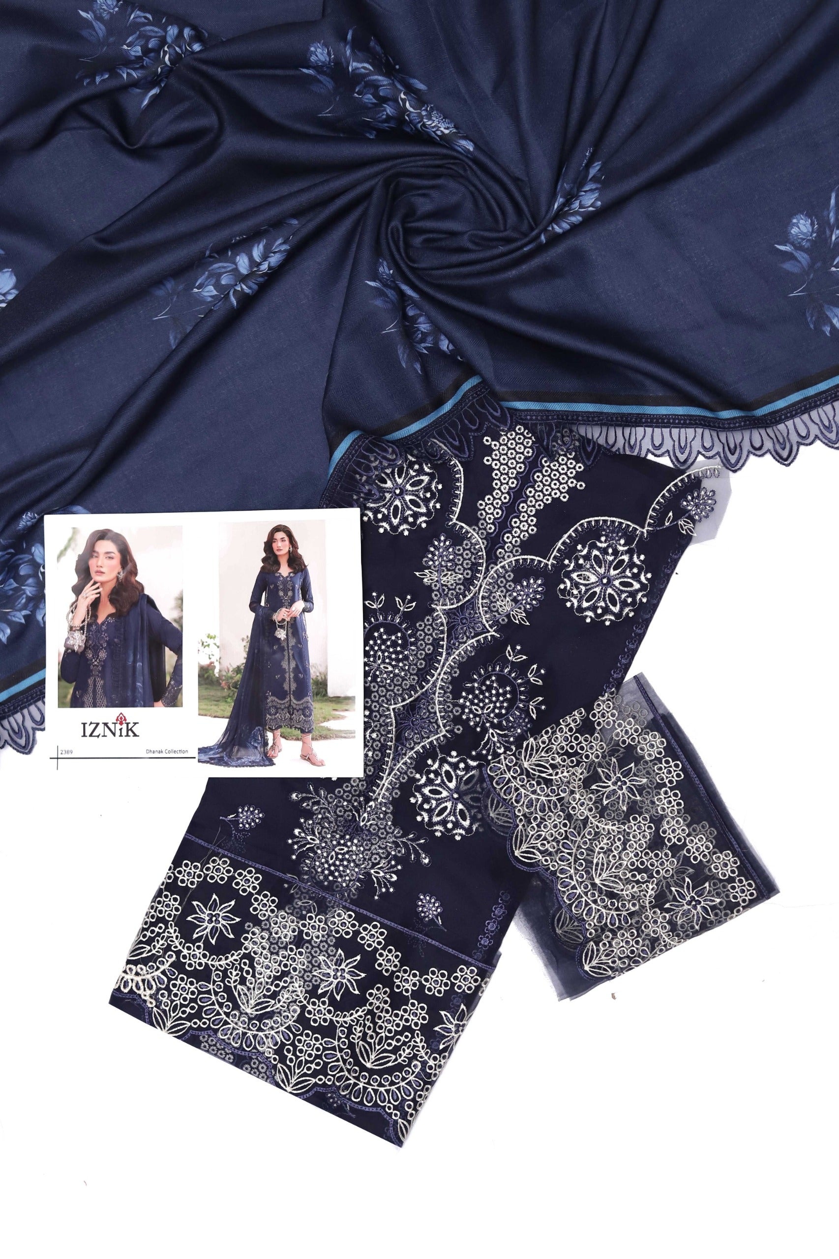 Maria B Winter Collection 2025 – Dhanak Embroidered 3PC Suit Unstitched AB
