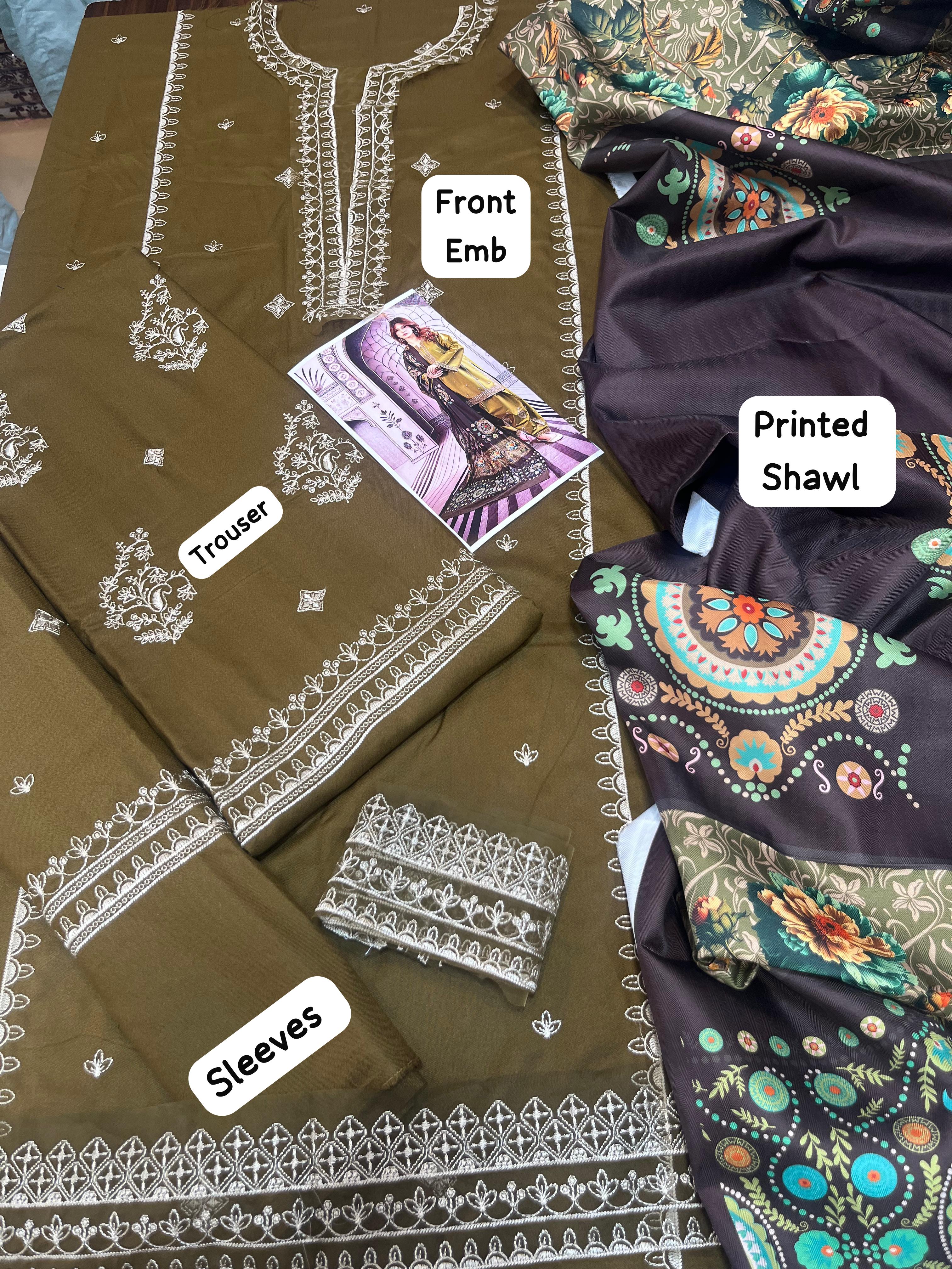 Urge Winter 2025 – Dhanak Embroidered 3PC Suit AB