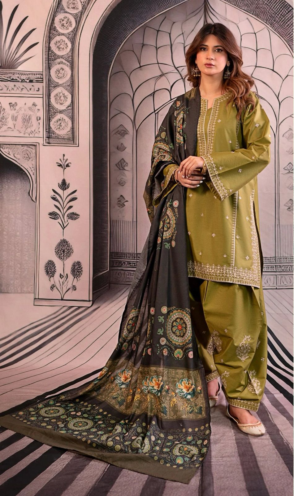Urge Winter 2025 – Dhanak Embroidered 3PC Suit AB