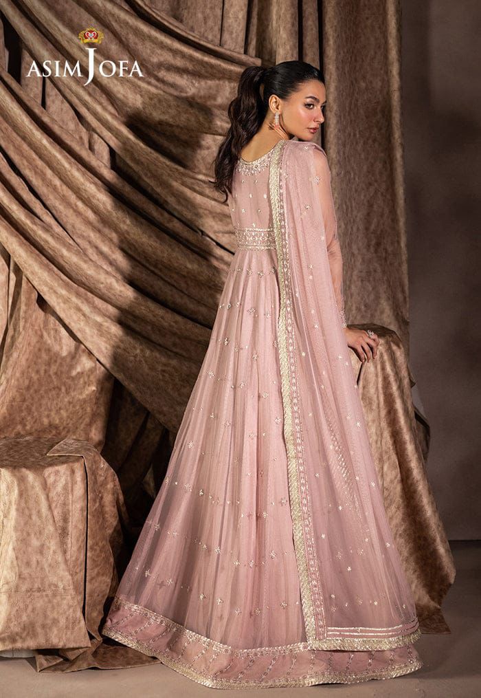 Asim Jofa Luxury Embroidered Chiffon Maxi 3PC Unstitched Suit MR