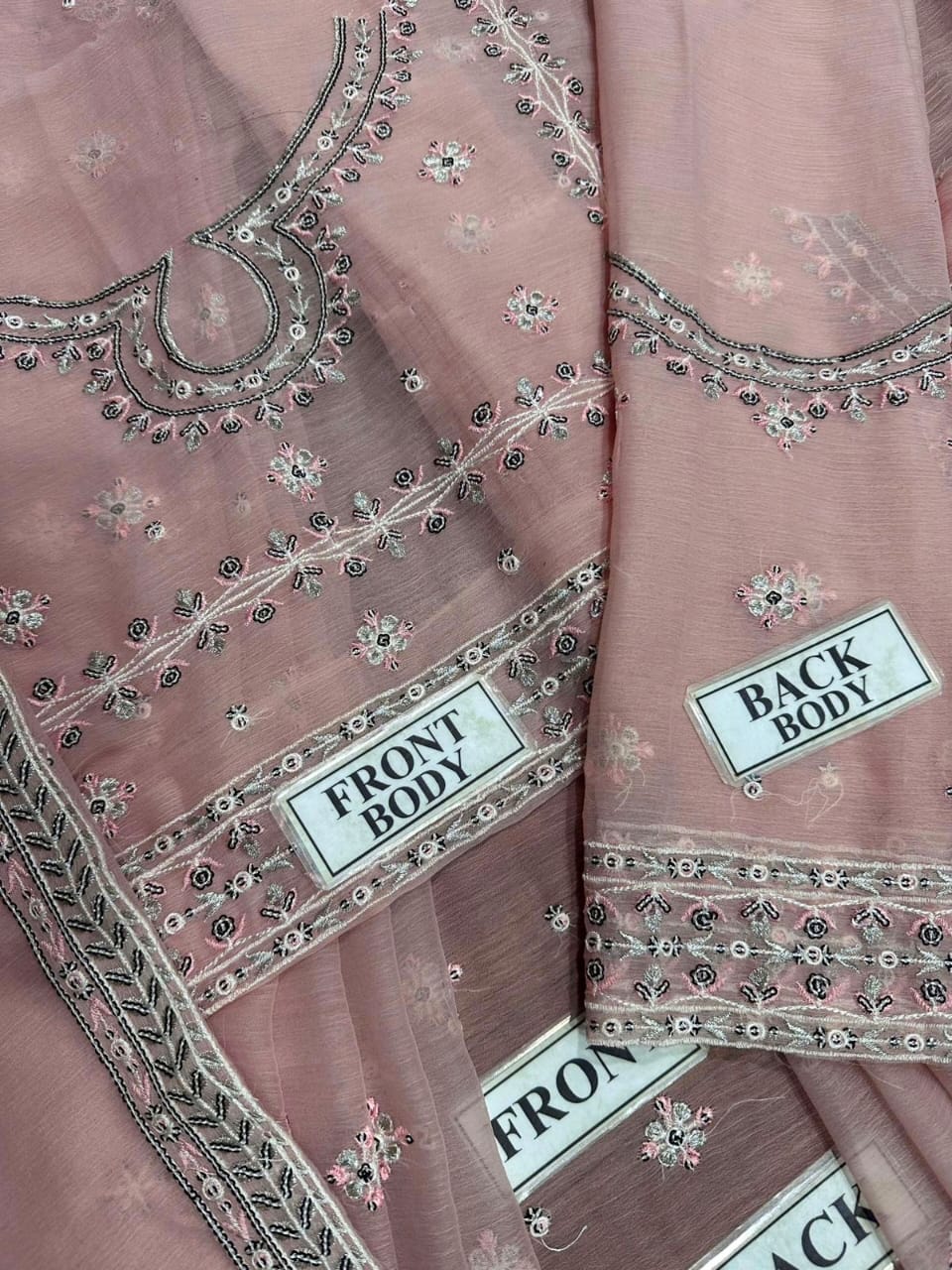 ASIM JOFA Chiffon Embroidered Sequin Luxury Unstitched Maxi 3-Piece MR