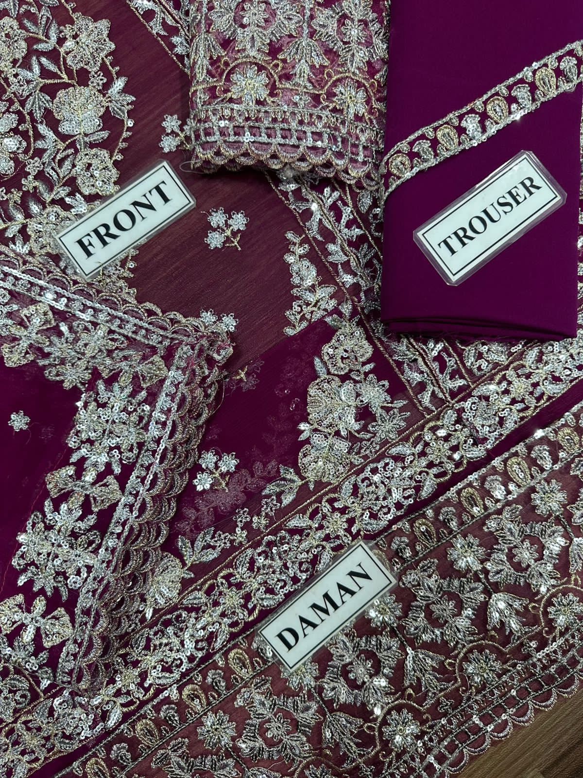 Asim Jofa Chiffon Embroidered Sequence Luxury-3-Piece Unstitched Suit MR