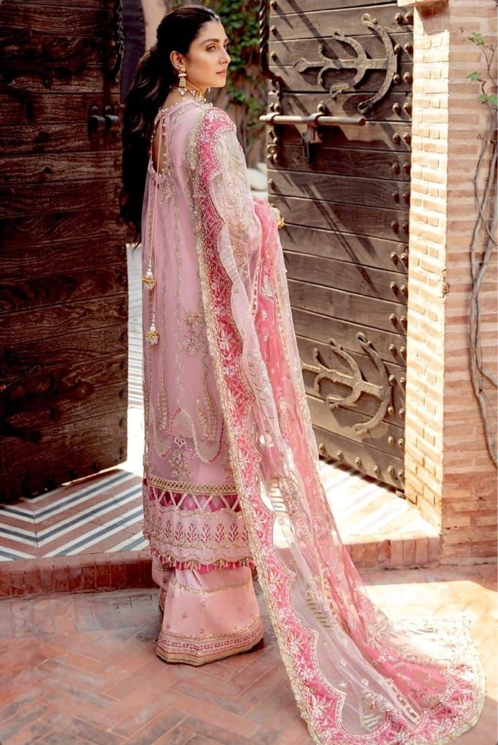 Afrozeh Organza Embroidered Luxury Collection 3-piece unstitched suit MR