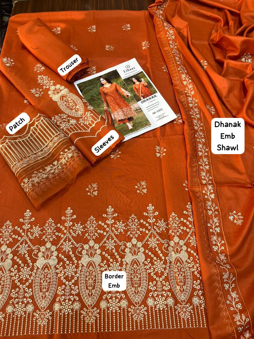 Winter 2025 Hot Collection  Premium Dhanak -3-Piece Suit AB