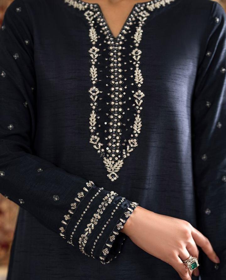 IZNIK Shamooz Silk Embroidered & Hand-Embellished Luxury Unstitched 3-Piece MR