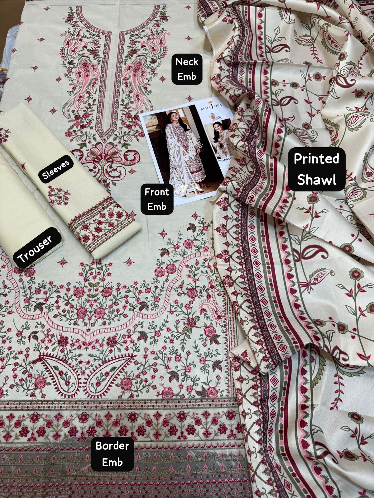 ASIM JOFA – WINTER 2025 HOT COLLECTION Elegant-3-Piece Unstitched Suit AB