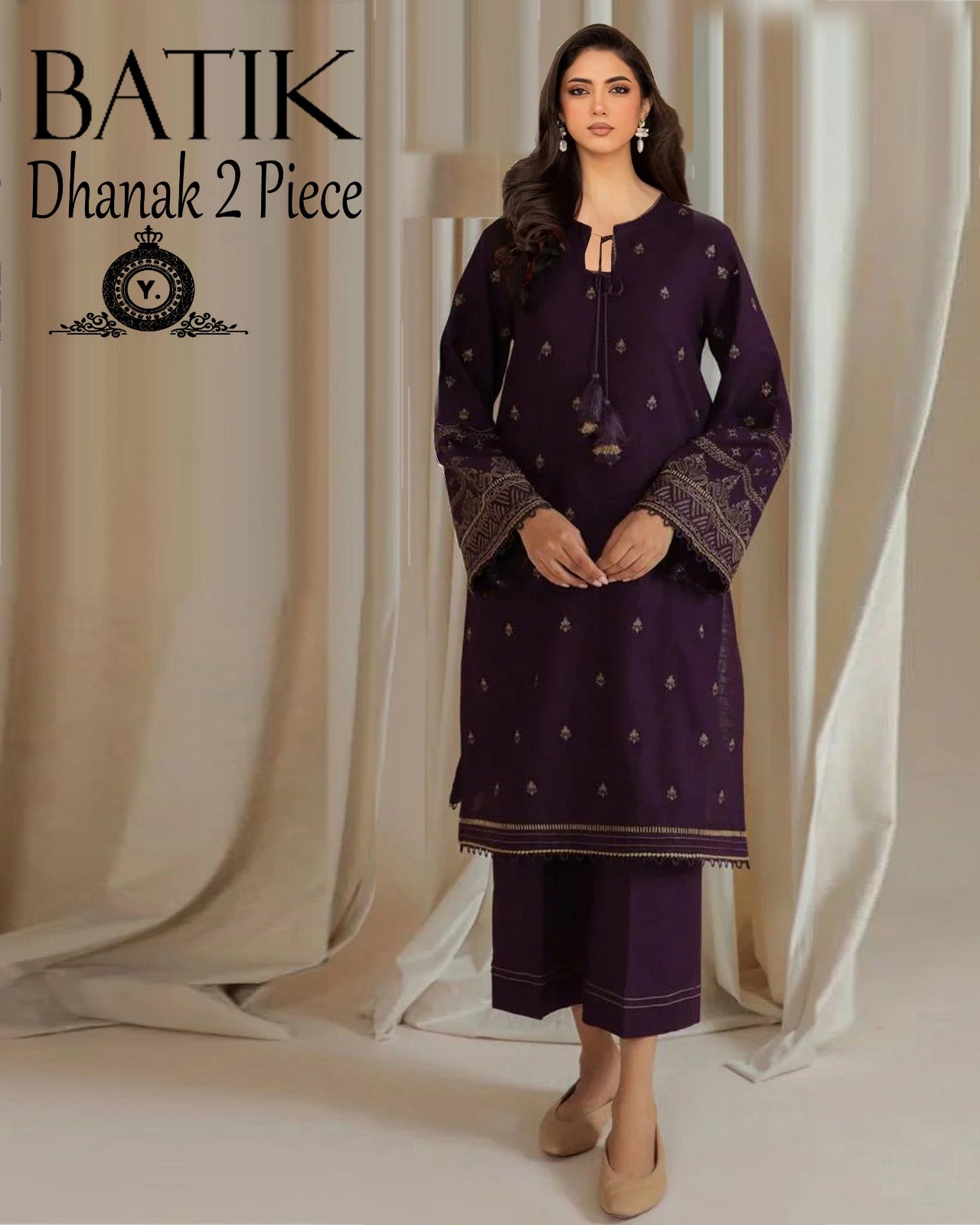 Premium Air-Jet Dhanak 2-Piece Embroidered Suit Unsitiched FBL