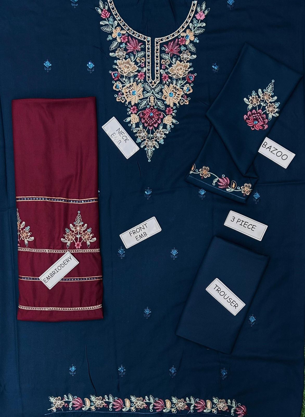 Jazmin 3PC Winter 2025 Most -3-Piece Unstitched Suit AB