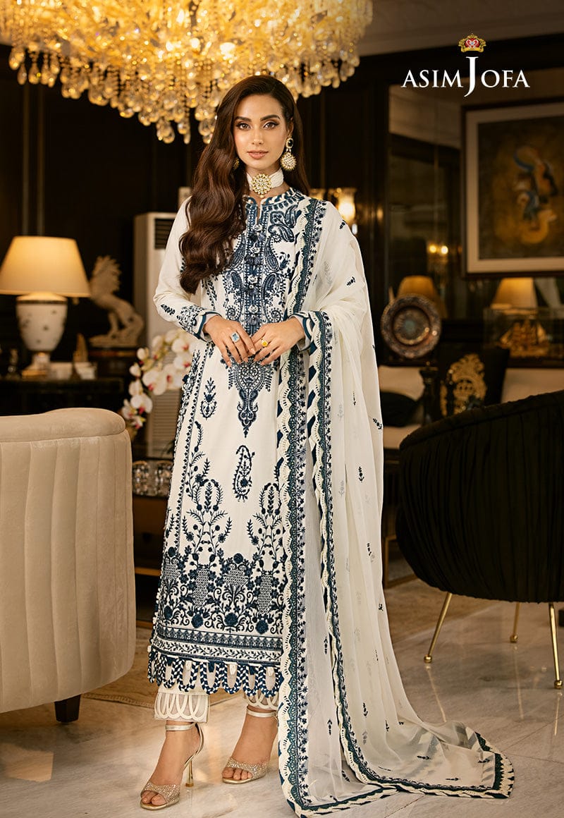 Brand: ASIM JOFA Chiffon & Silk Luxury Unstitched 3-Piece Suit MR